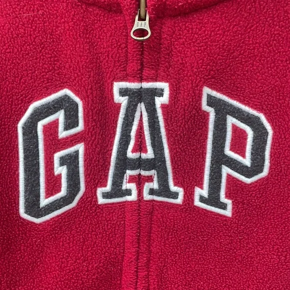 Relisted 2/16 Boys GAP Fleece Full Zip Jacket Small (6-7) Hoodie Red Sweatshirt - Picture 6 of 17